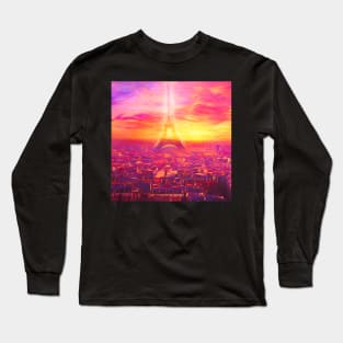 Pink Paris Long Sleeve T-Shirt